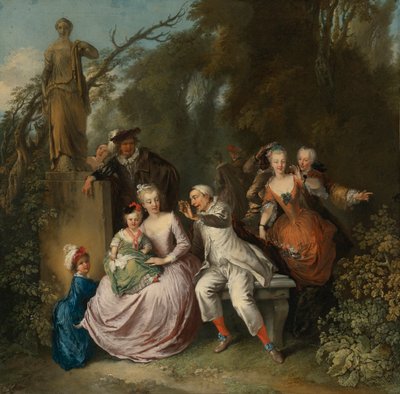 Eine komödiantische Aufführung in einem Park von Christian Wilhelm Ernst Dietrich